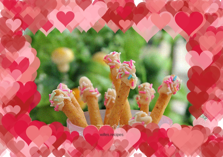 Finger white chocolate candy bar