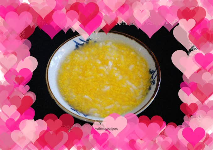 Nutritious corn grits rice porridge (corn grits rice porridge)