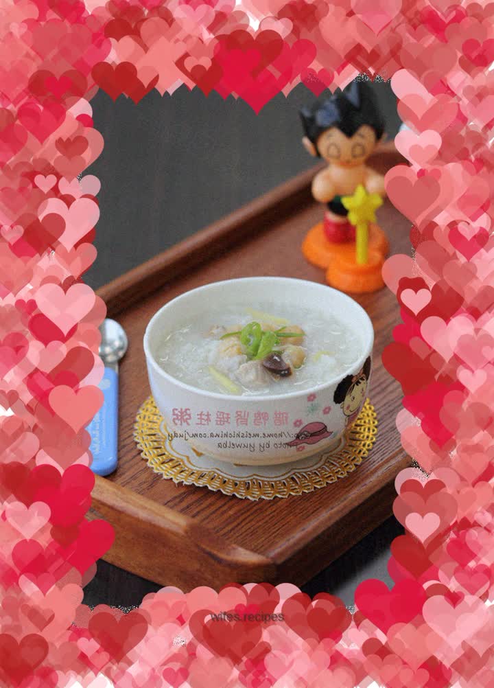 Preserved duck kidney and scallop porridge---the most suitable porridge for children
