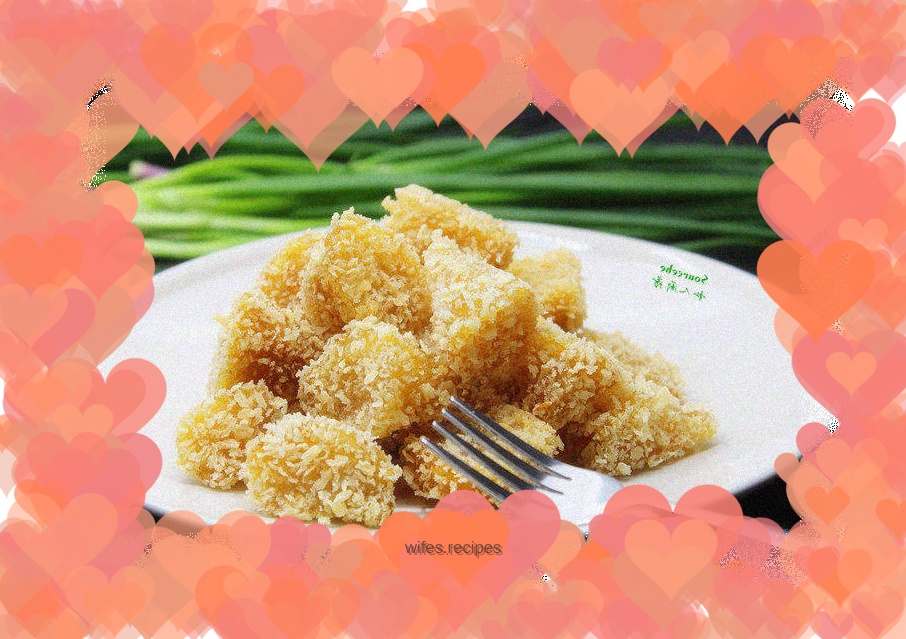 Crispy fried rice dumplings