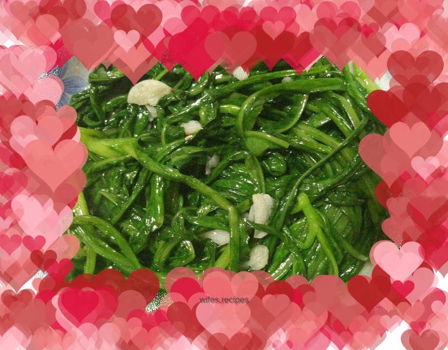 Stir-fried lettuce with garlic