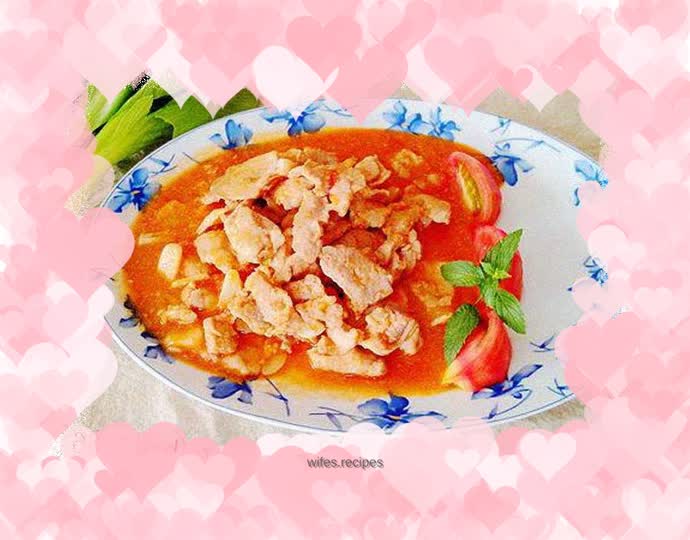 Sour Appetizer - Sliced Pork with Tomato Sauce