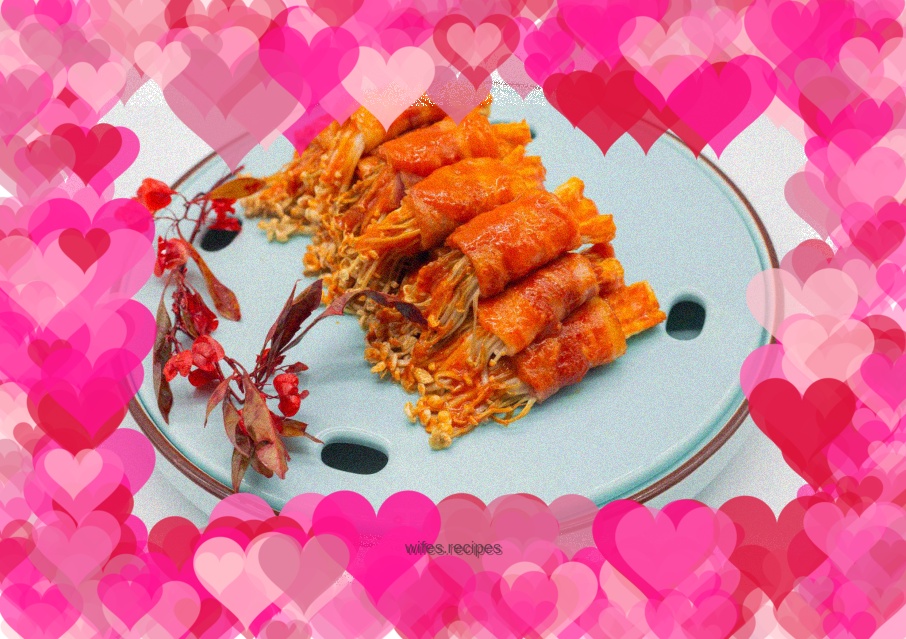 Enoki Mushroom Bacon Roll