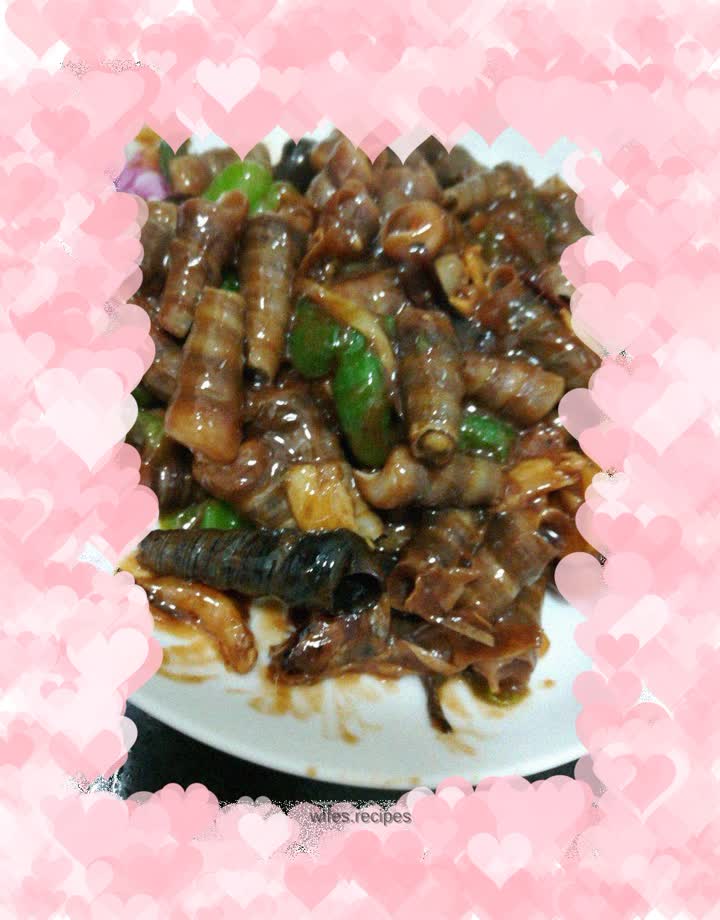 Fried diced snails