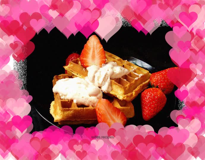 Strawberry Milk Waffles