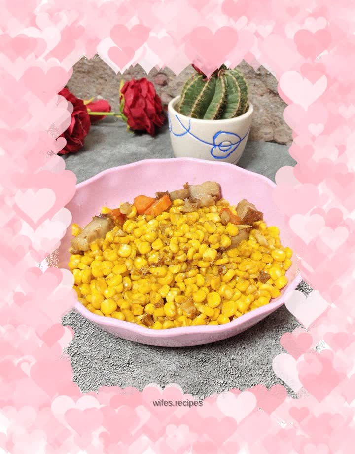 Pan-fried corn kernels