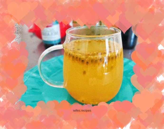 Tangerine peel honey and passion fruit juice