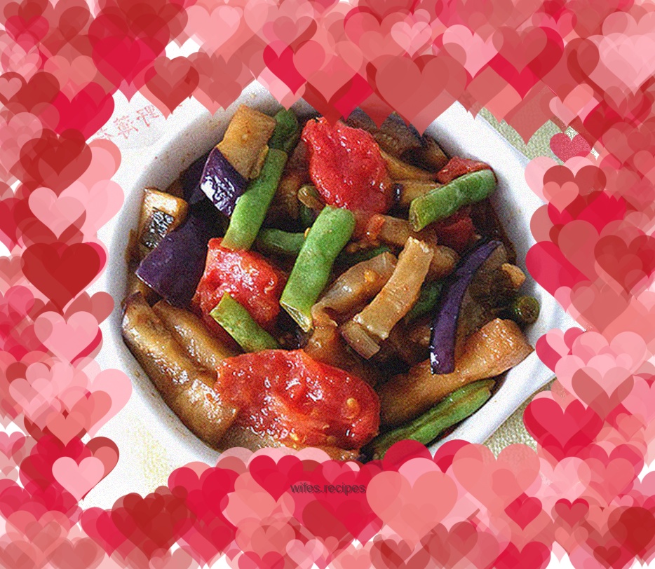 Stewed seasonal vegetables with soy sauce