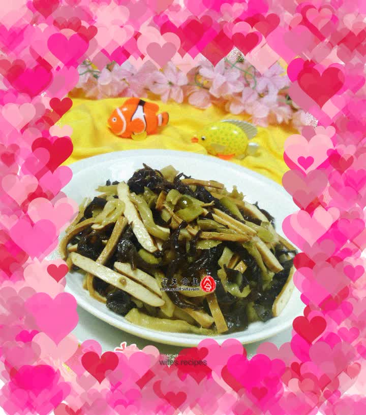 Stir-fried dried mustard mustard, black fungus