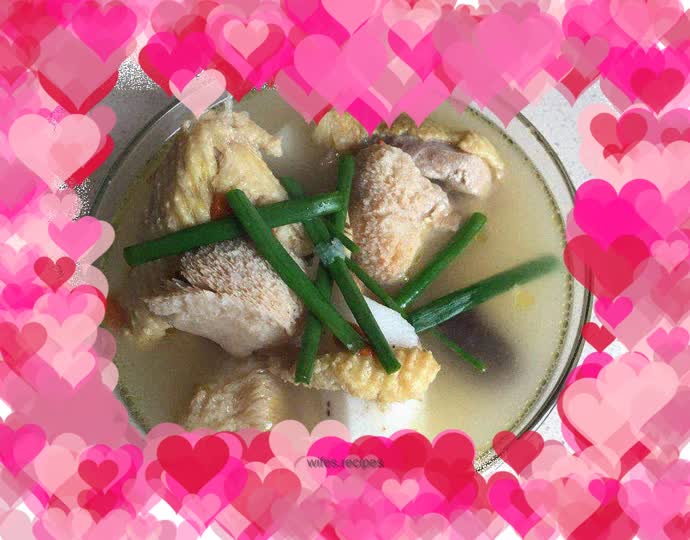 Hericium mushroom, yam and native chicken soup