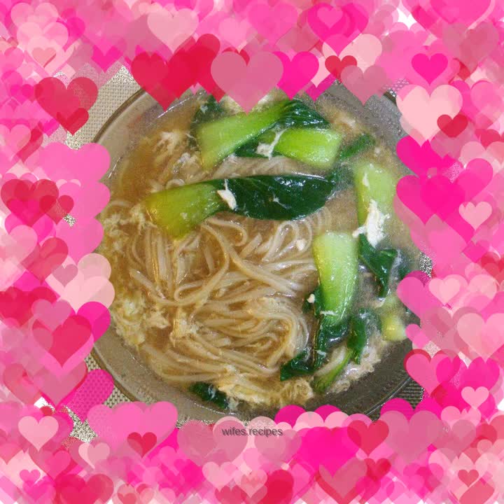 Egg, rapeseed hot soup noodles