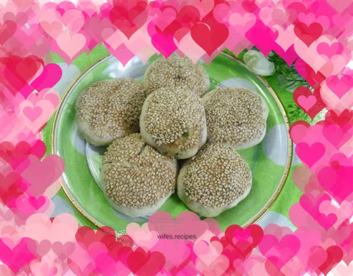 Chives and sesame pancakes