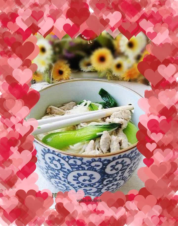 Rapeseed and shredded pork noodles