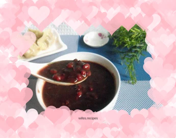 Black rice and red bean porridge