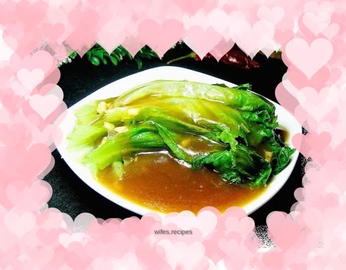 Simple and healthy - oyster sauce lettuce