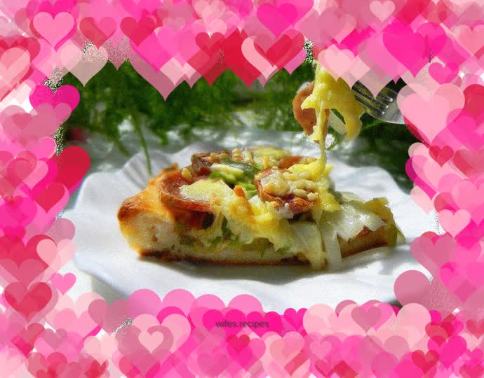 Sausage and vegetable pizza