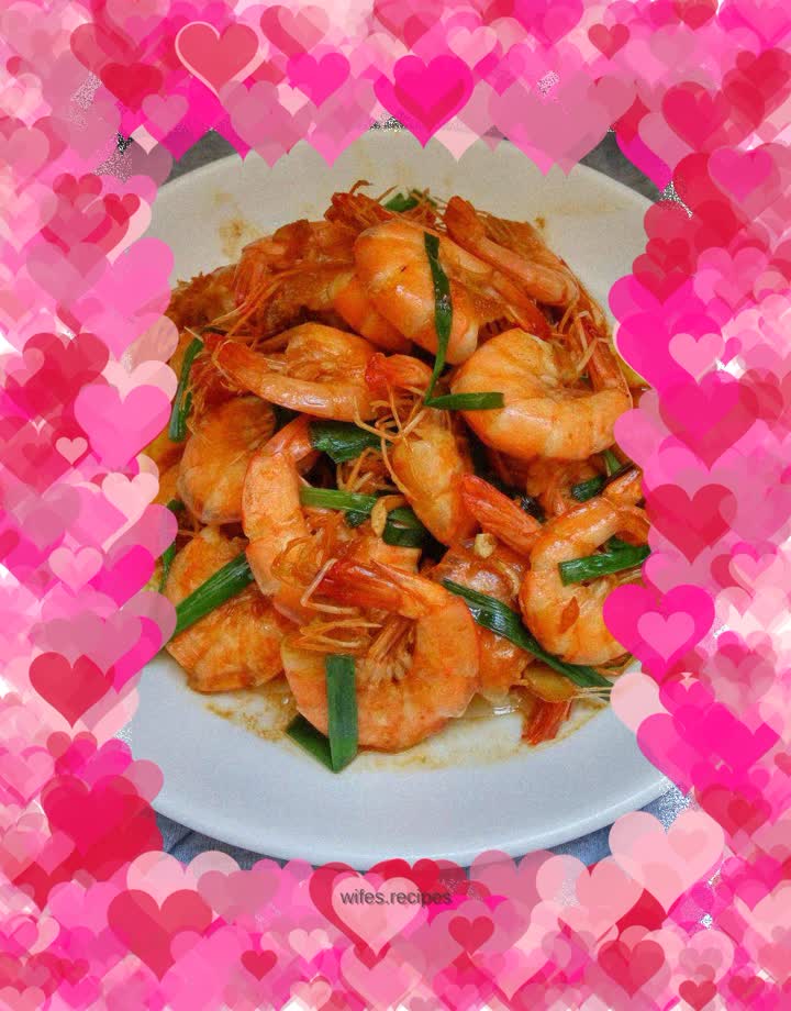 Braised prawns