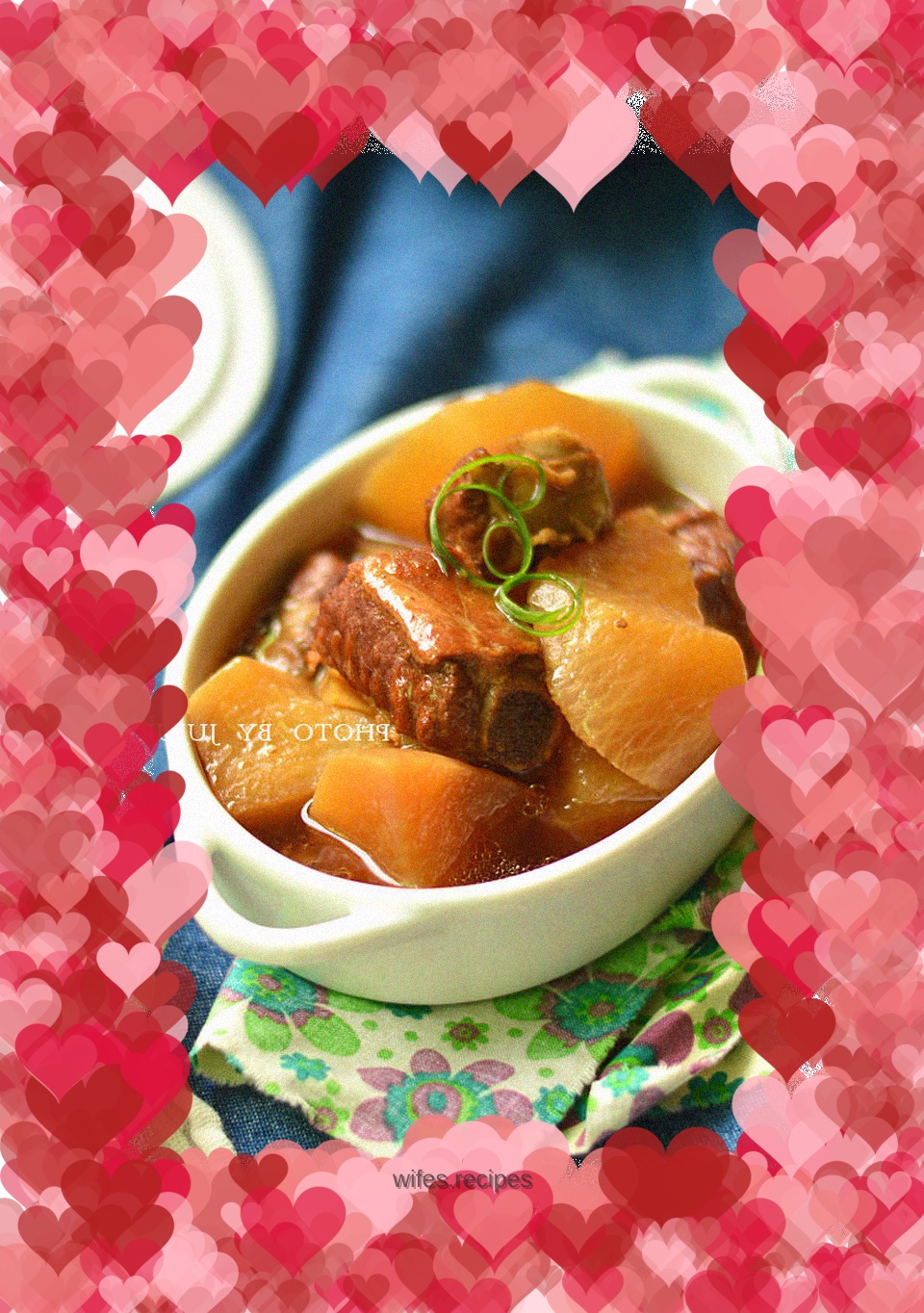 Braised pork ribs with white radish