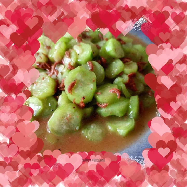 Fried Luffa with Shrimp Paste