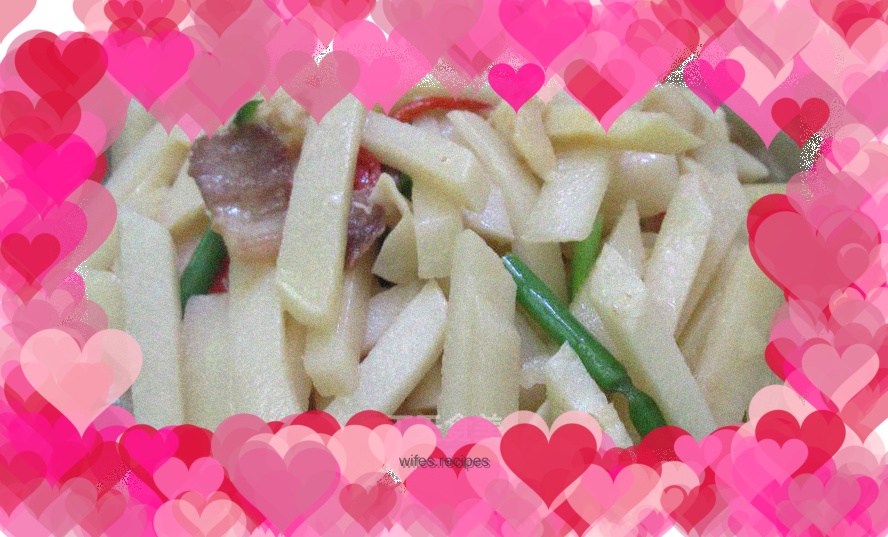 Stir-fried sour bamboo shoots