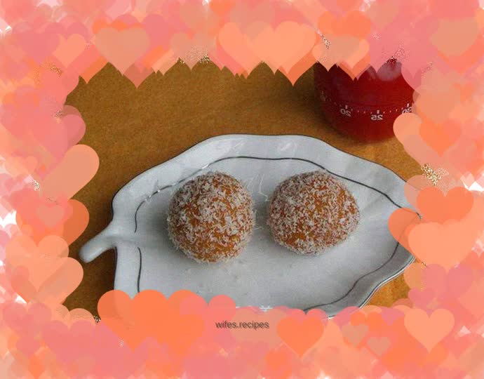 Pumpkin bean paste glutinous rice cake