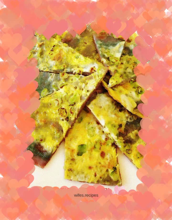 Purple Cabbage and Chive Egg Pancake