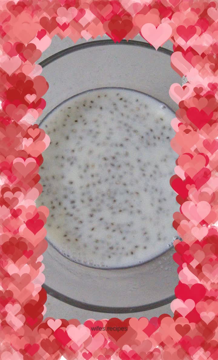 My breakfast - vegetarian buns, chia seed soy milk