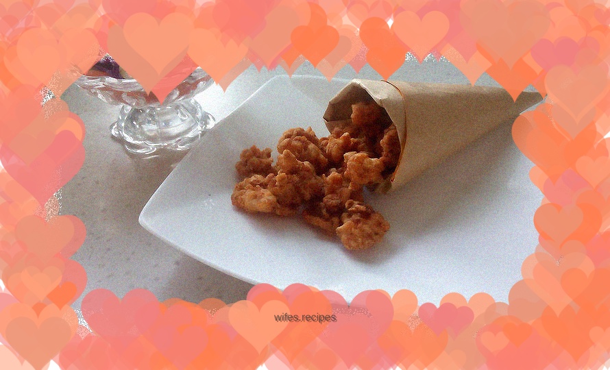 Homemade snacks - chicken popcorn