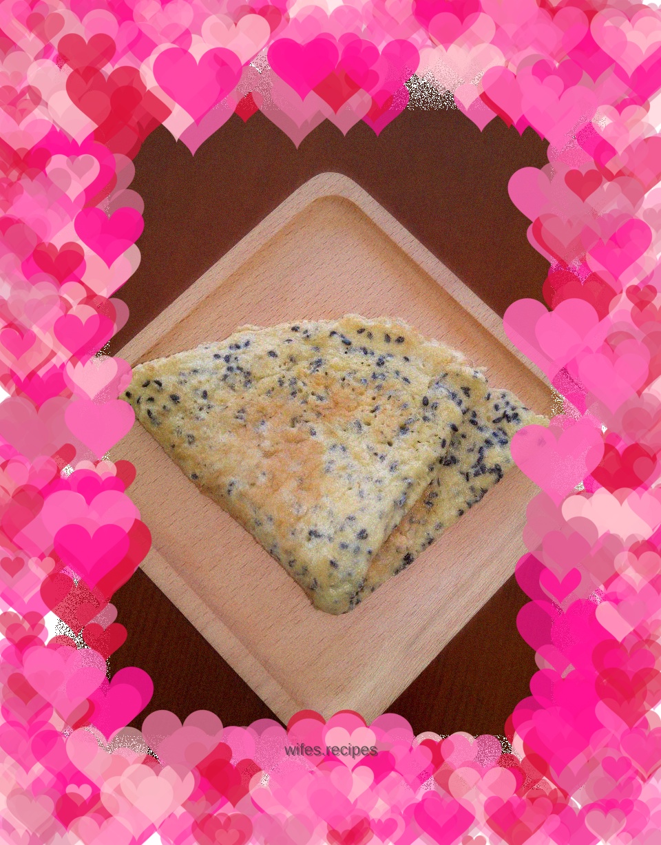 Breakfast: Black sesame egg pancake