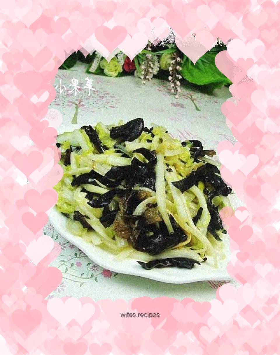Vinegar fungus and cabbage shreds
