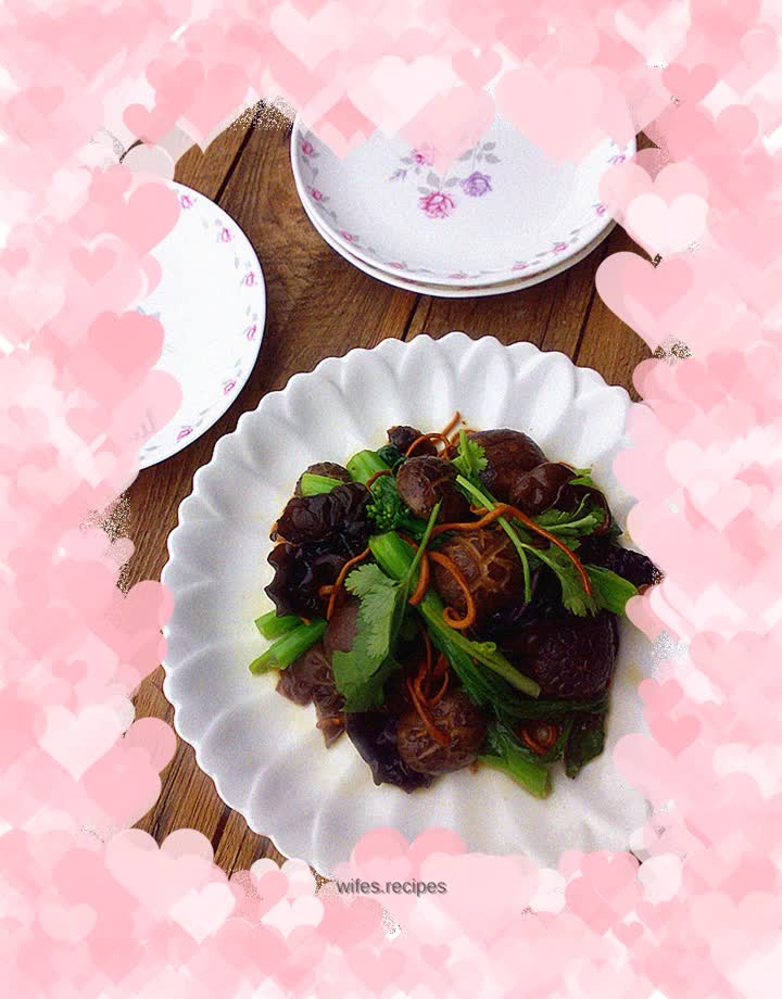 Mushroom Braised Choy Sum