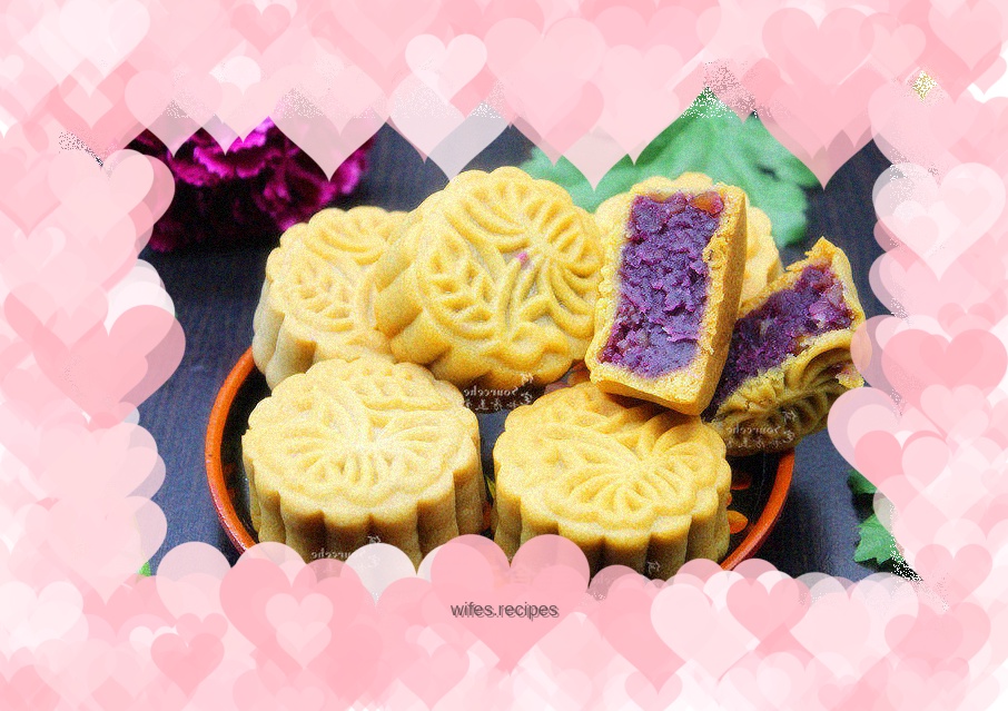 Chestnut and Purple Sweet Potato Mooncake