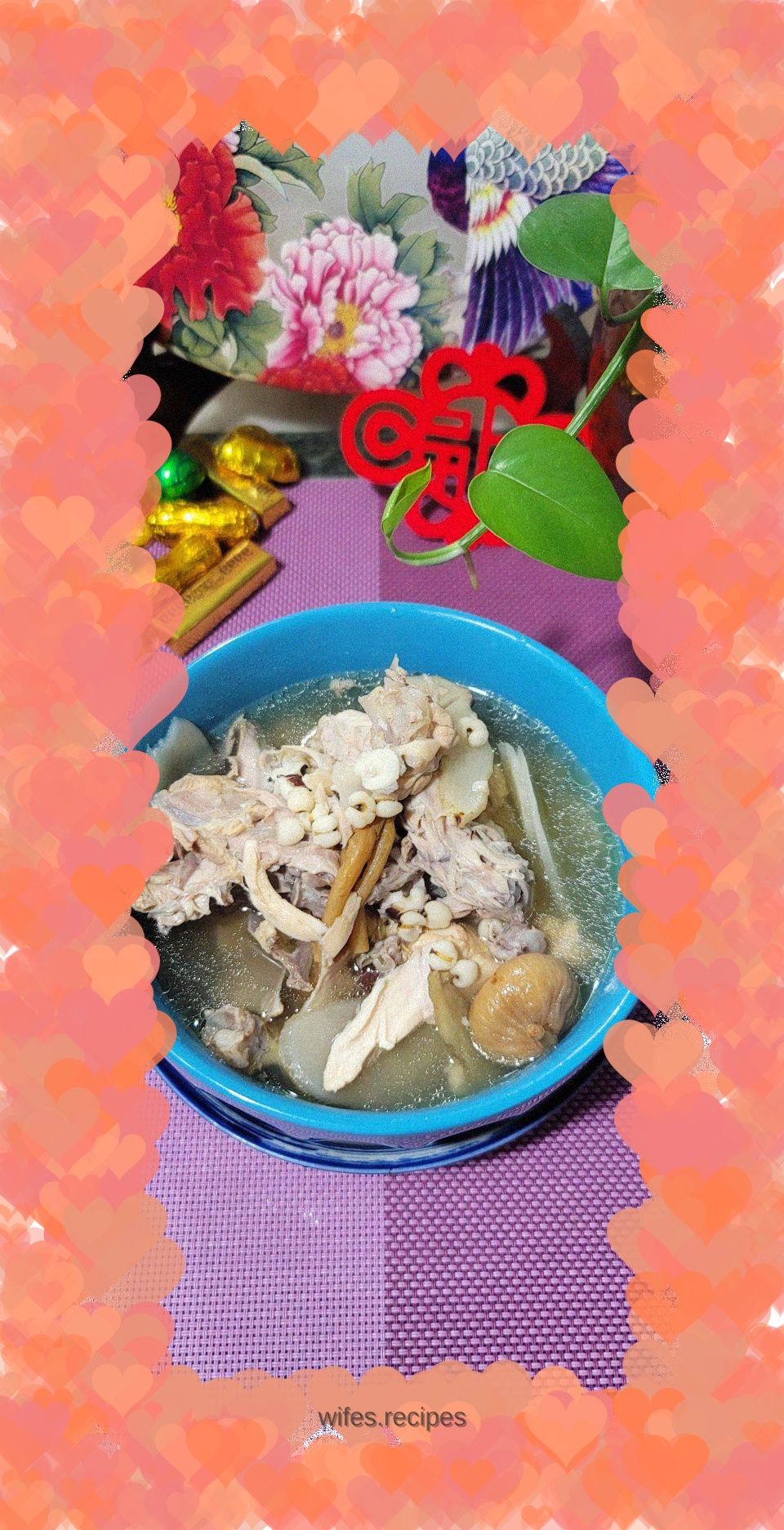 Yam and Cishi Chicken Soup