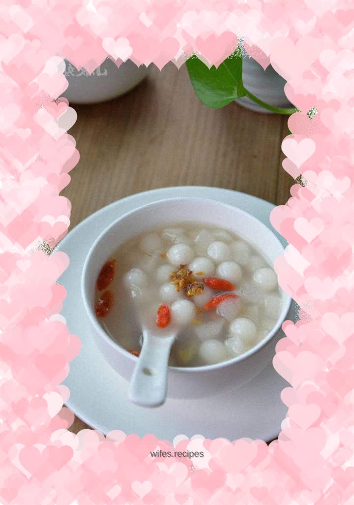 Raw pear and sweet-scented osmanthus dumplings