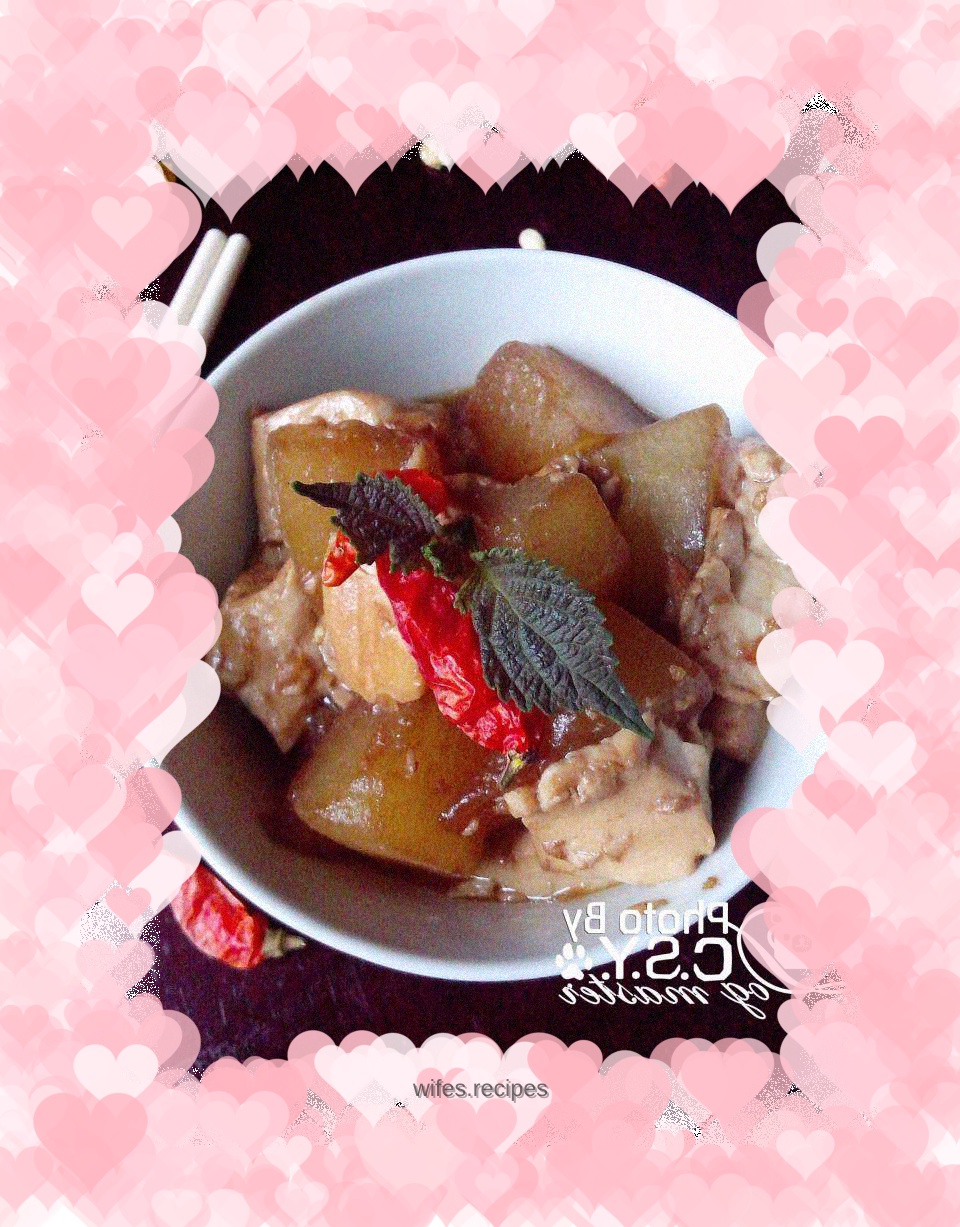 [The taste of braised vegetables] Braised tender tofu with winter melon