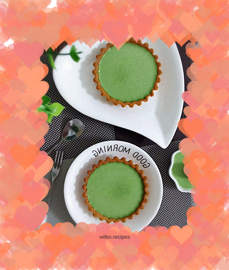 Matcha custard tart