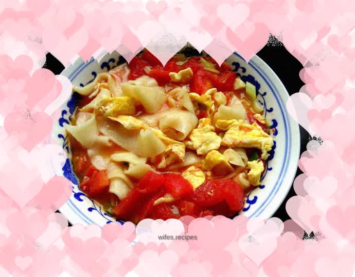 Tomato and egg noodle soup