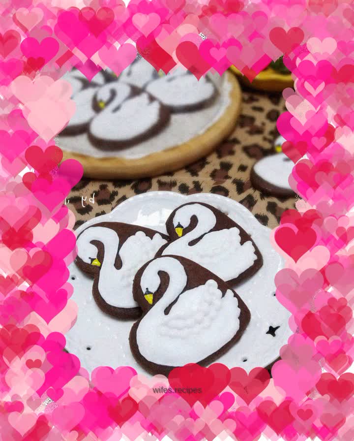 Swan Frosted Chocolate Cookies