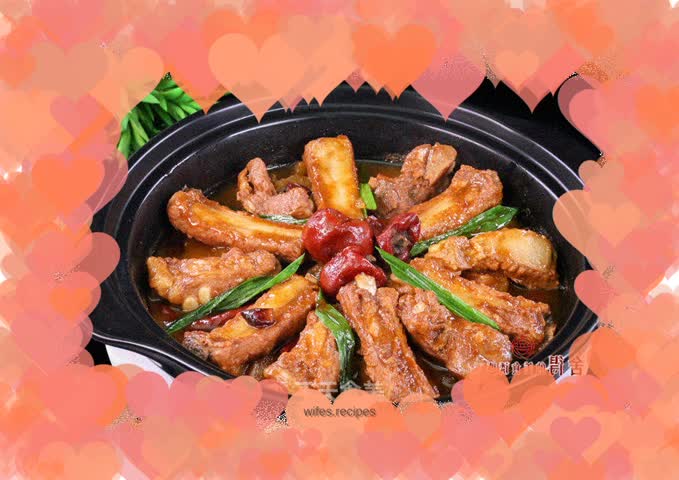 Potato and pork ribs stew