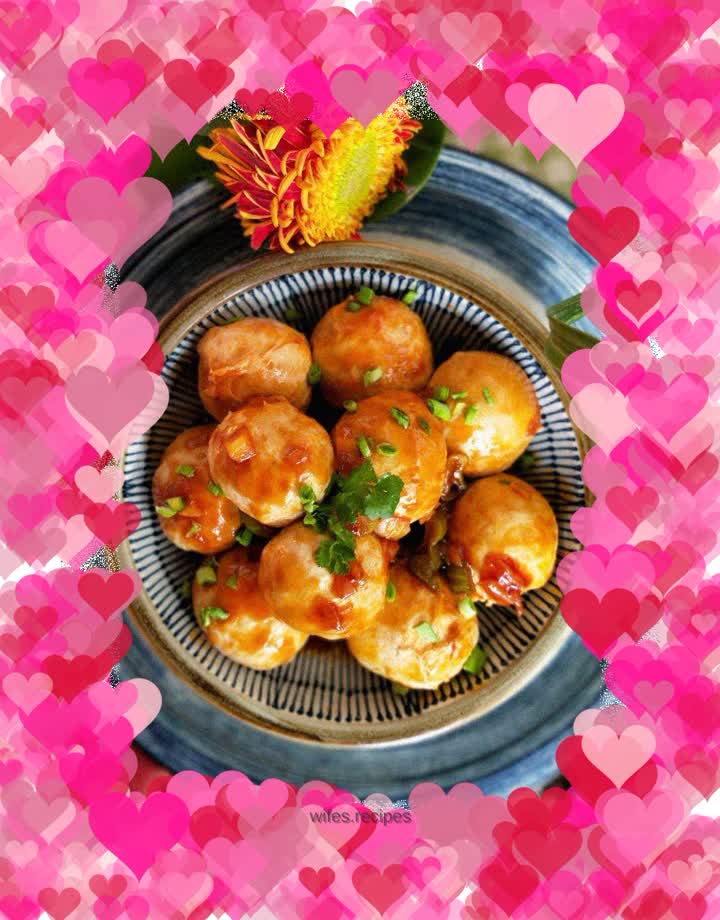 Sweet and sour stuffed fish balls