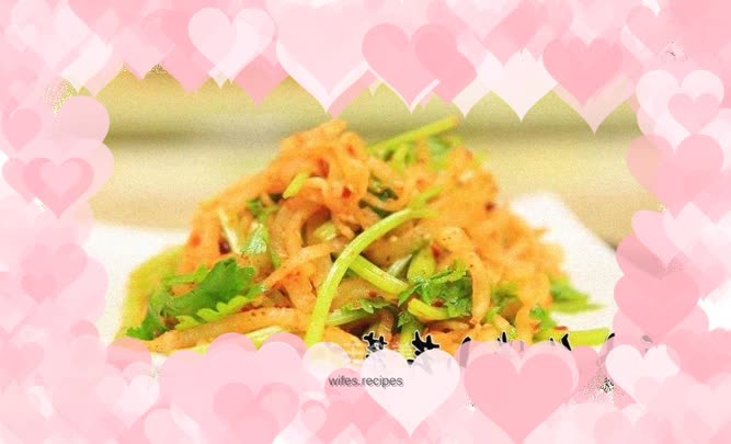 Crisp, delicious and healthy shredded radish mixed with celery