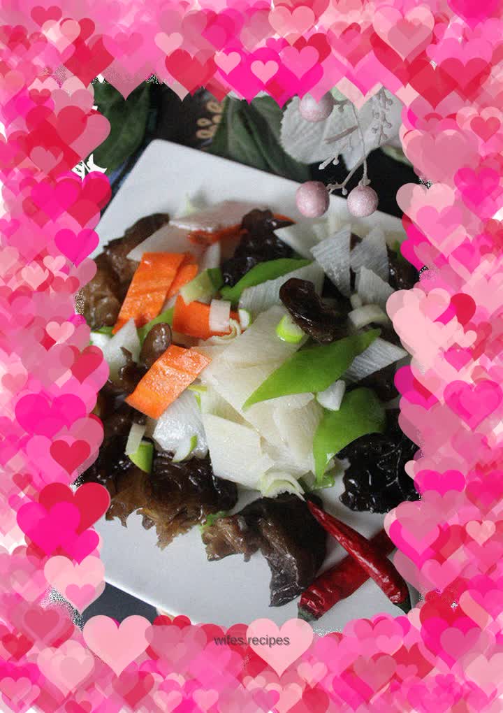 Stir-fried yam with mixed vegetables