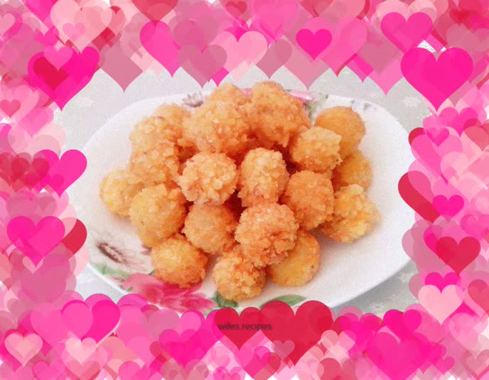 "Golden Grape Balls" - golden in color, crispy on the outside and tender on the inside, sweet and delicious