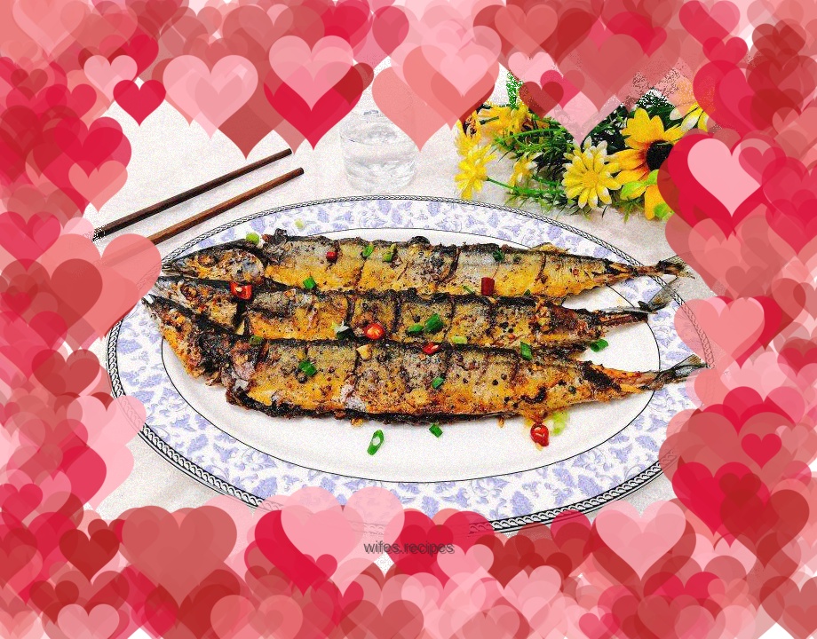 Dry fried saury