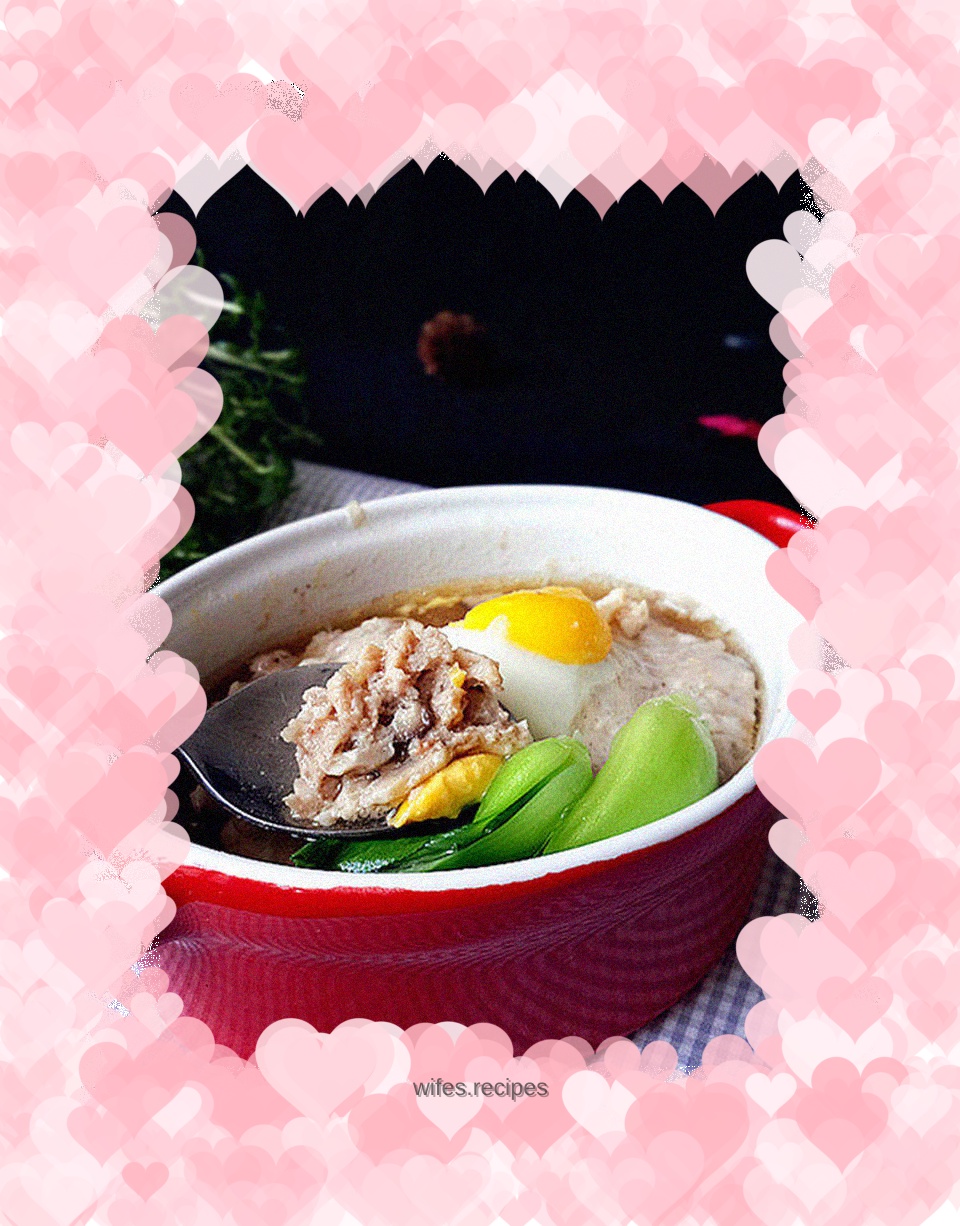 Steamed Pork Patties with Quail Eggs and Mushrooms