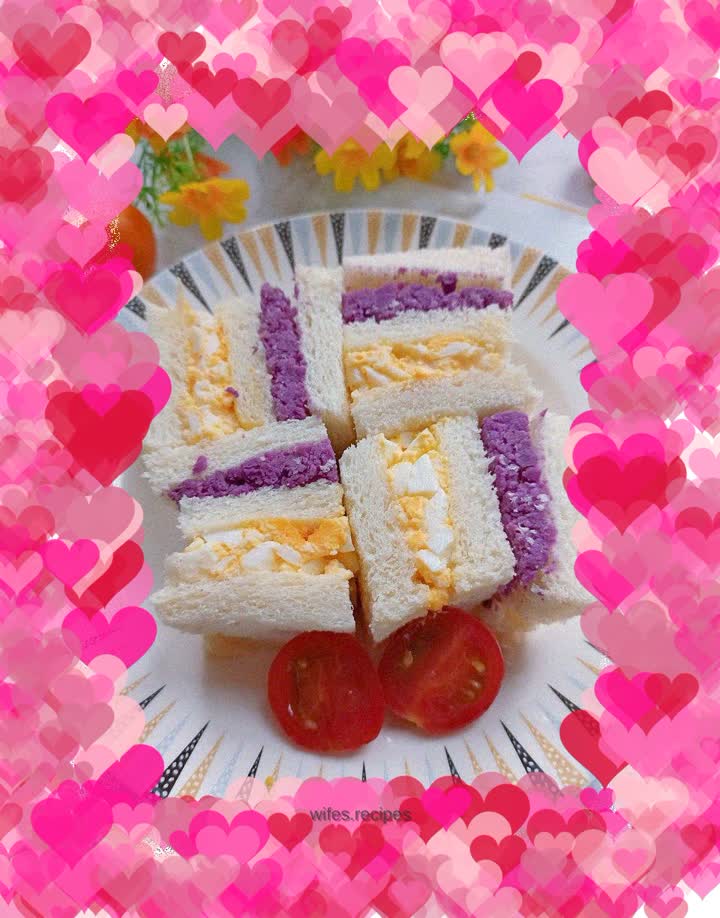 Purple Sweet Potato Egg Salad Sandwich
