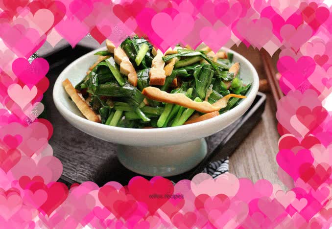 Stir-fried dried leeks