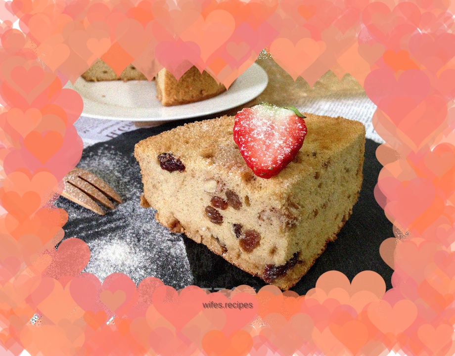 Brown candy dry chiffon cake