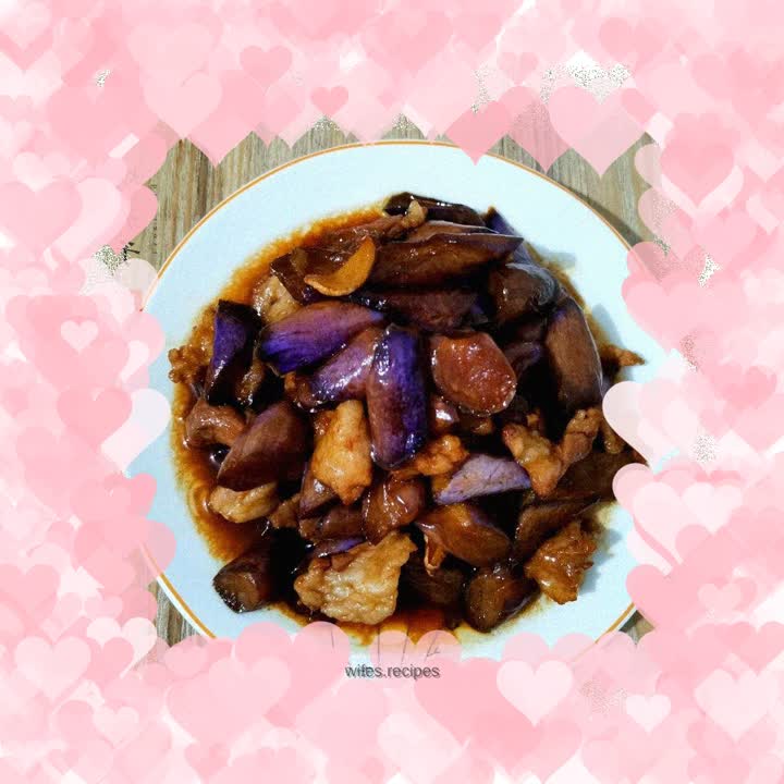 Grilled eggplant with meat