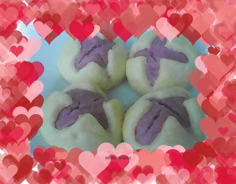 Two-color flowering steamed buns